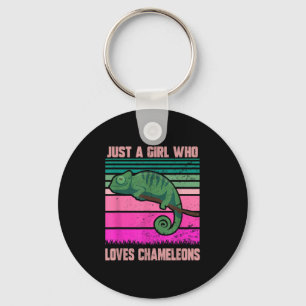 Nur ein Mädchen, das Chameleons Funny Quote Lizar Schlüsselanhänger
