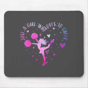 Nur ein Mädchen, das Cheerleading für Frauen liebt Mousepad