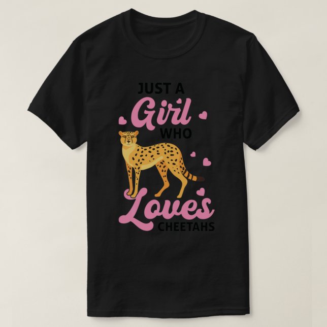 Nur ein Mädchen, das Cheetahs Cheetah Liebe T-Shirt (Design vorne)