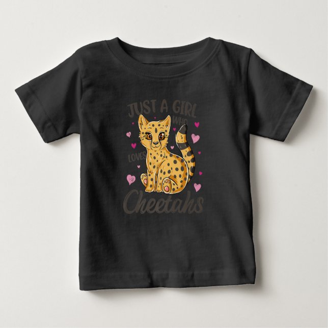 Nur ein Mädchen, das Cheetahs Liebe | Gepard Baby T-shirt (Vorderseite)