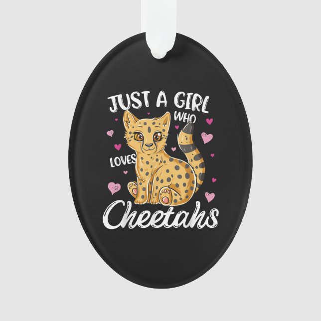 Nur ein Mädchen, das Cheetahs Liebe | Gepard Ornament (Vorderseite)