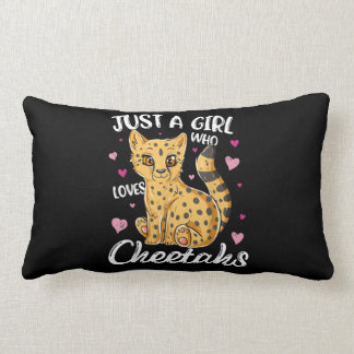 Nur ein Mädchen, das Cheetahs Liebe | Herz Cheetah Lendenkissen
