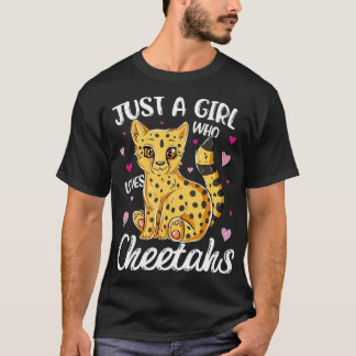 Nur ein Mädchen, das Cheetahs Lieben Cheetah Lover T-Shirt