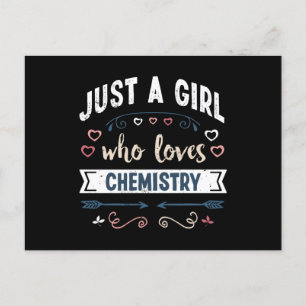 Nur ein Mädchen, das Chemie Liebe Funny Gifts Postkarte