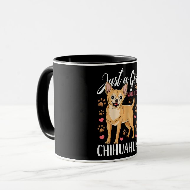 Nur ein Mädchen, das Chihuahuas Geschenk Lieben Tasse (Vorderseite Links)