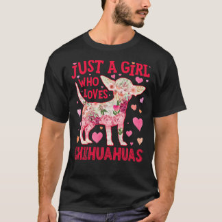 Nur ein Mädchen, das Chihuahuas Liebe Hund T-Shirt