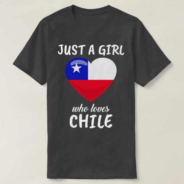 Nur ein Mädchen, das Chile Liebe T-Shirt (Design vorne)
