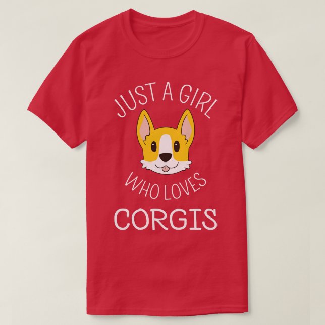 Nur ein Mädchen, das Corgis I Liebe T-Shirt (Design vorne)