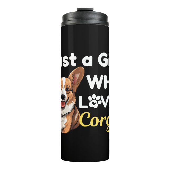 Nur ein Mädchen, das Corgis Lieben Thermosbecher (Vorderseite)