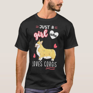 Nur ein Mädchen das Corgis liebt 1 T-Shirt
