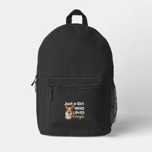 Nur ein Mädchen das Corgis liebt Bedruckter Rucksack