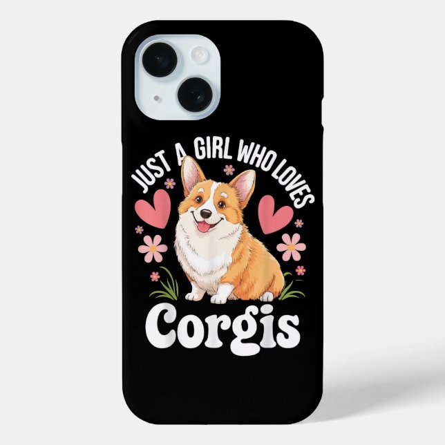 Nur ein Mädchen, das Corgis liebt Case-Mate iPhone Hülle (Rückseite)