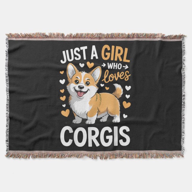 Nur ein Mädchen, das Corgis liebt Decke (Vorderseite)
