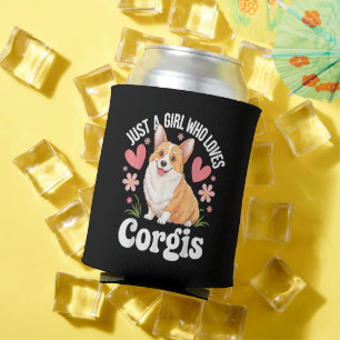 Nur ein Mädchen, das Corgis liebt Dosenkühler