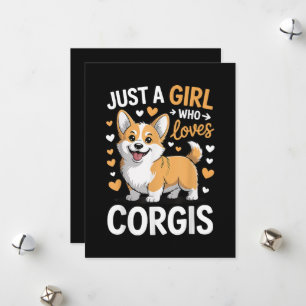 Nur ein Mädchen, das Corgis liebt Feiertagskarte