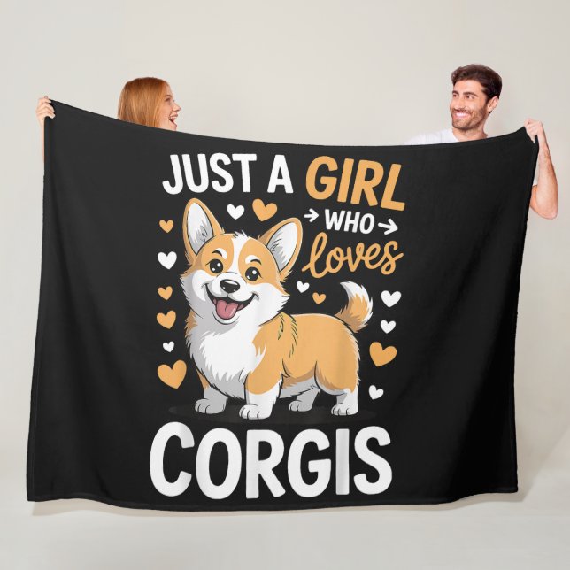 Nur ein Mädchen das Corgis liebt Fleecedecke (Beispiel)
