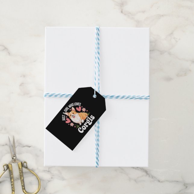 Nur ein Mädchen, das Corgis liebt Geschenkanhänger (Mit Garn)