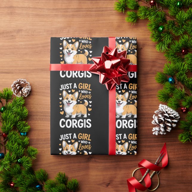 Nur ein Mädchen, das Corgis liebt Geschenkpapier (Feiertagsgeschenk)