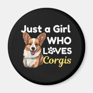 Nur ein Mädchen, das Corgis liebt Magnet