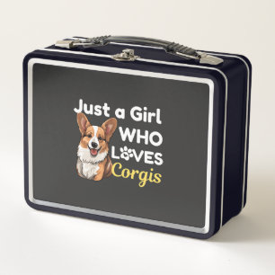 Nur ein Mädchen das Corgis liebt Metall Brotdose