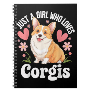 Nur ein Mädchen, das Corgis liebt Notizblock