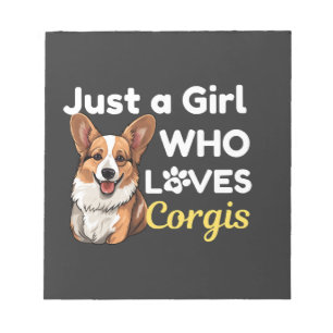 Nur ein Mädchen, das Corgis liebt Notizblock