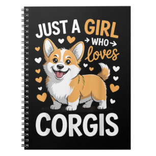 Nur ein Mädchen, das Corgis liebt Notizblock