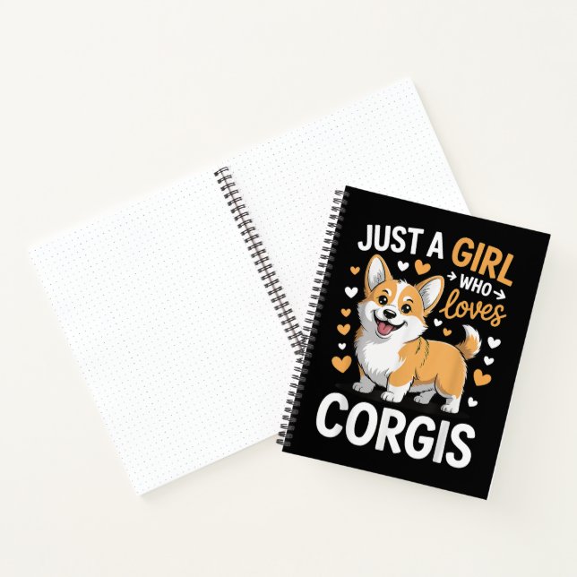 Nur ein Mädchen, das Corgis liebt Notizbuch (Innenseite)