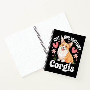 Nur ein Mädchen, das Corgis liebt Notizbuch