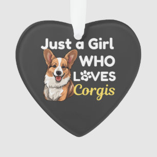 Nur ein Mädchen, das Corgis liebt Ornament
