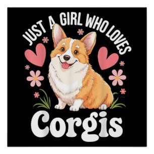 Nur ein Mädchen, das Corgis liebt Poster