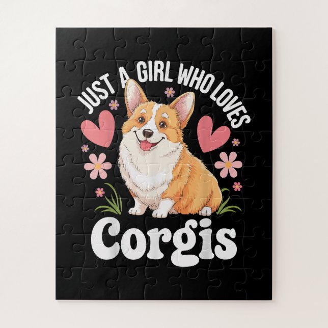 Nur ein Mädchen, das Corgis liebt Puzzle (Vertikal)