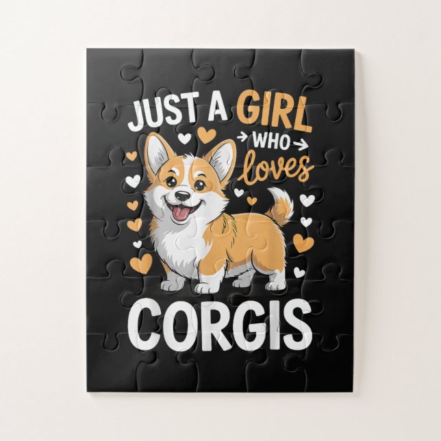 Nur ein Mädchen, das Corgis liebt Puzzle (Vertikal)