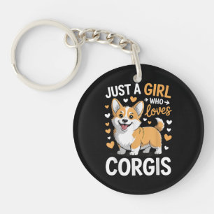 Nur ein Mädchen, das Corgis liebt Schlüsselanhänger