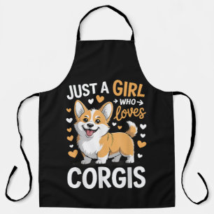 Nur ein Mädchen, das Corgis liebt Schürze