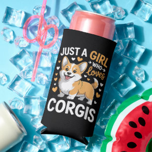 Nur ein Mädchen, das Corgis liebt Selters Dosenkühler