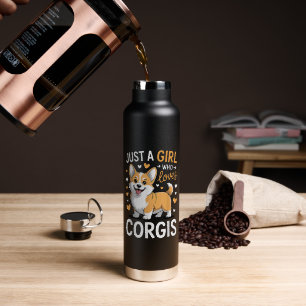 Nur ein Mädchen das Corgis liebt Trinkflasche