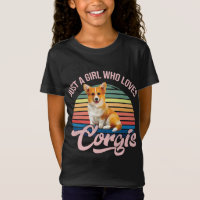 Nur ein Mädchen, das Corgis lustiges Hundedesign f