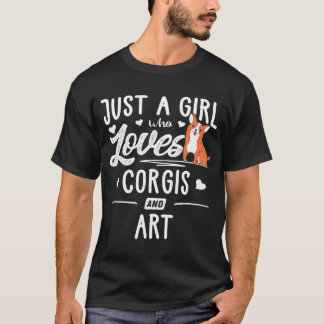 Nur ein Mädchen, das Corgis und Kunstfrauen Liebe T-Shirt