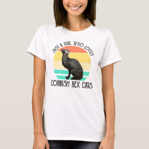 Nur ein Mädchen, das Cornish Rex Katzen liebt T-Shirt