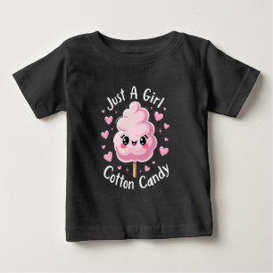 Nur ein Mädchen, das Cotton Candy Liebe Baby T-shirt