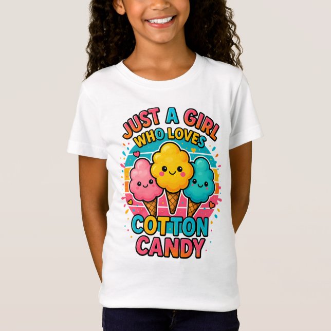 Nur ein Mädchen, das Cotton Candy Liebe T-Shirt (Vorderseite)