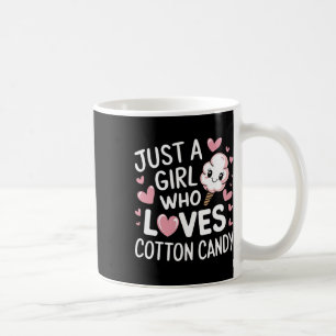 Nur ein Mädchen, das Cotton Candy Sticks Lieben Fl Kaffeetasse