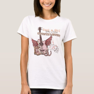 Nur ein Mädchen, das Country Music Liebe T-Shirt