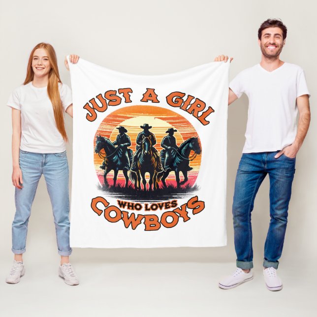 Nur ein Mädchen, das Cowboys Liebe Fleecedecke (Beispiel)