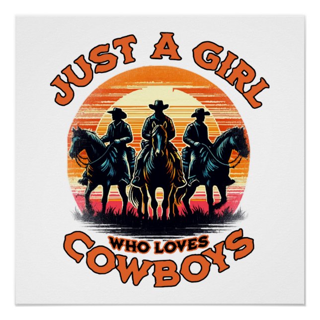 Nur ein Mädchen, das Cowboys Liebe Poster (Vorderseite)