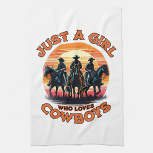 Nur ein Mädchen, das Cowboys liebt Geschirrtuch