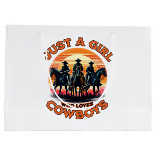 Nur ein Mädchen, das Cowboys liebt Große Geschenktüte