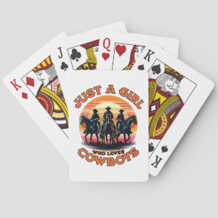 Nur ein Mädchen, das Cowboys liebt Spielkarten