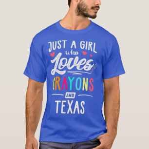 Nur ein Mädchen, das Crayons und Tees Lieben hat